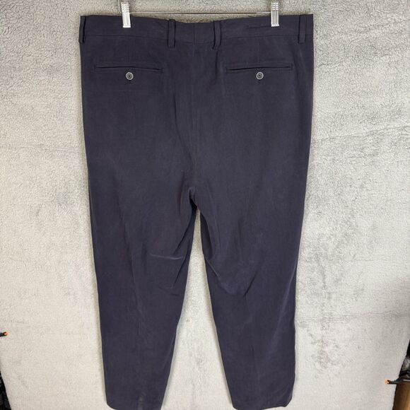 S Tommy Bahama Pants Men's 38x30 Blue Silk Blend Flat Front Beach Chino‎ - Picture 7 of 10